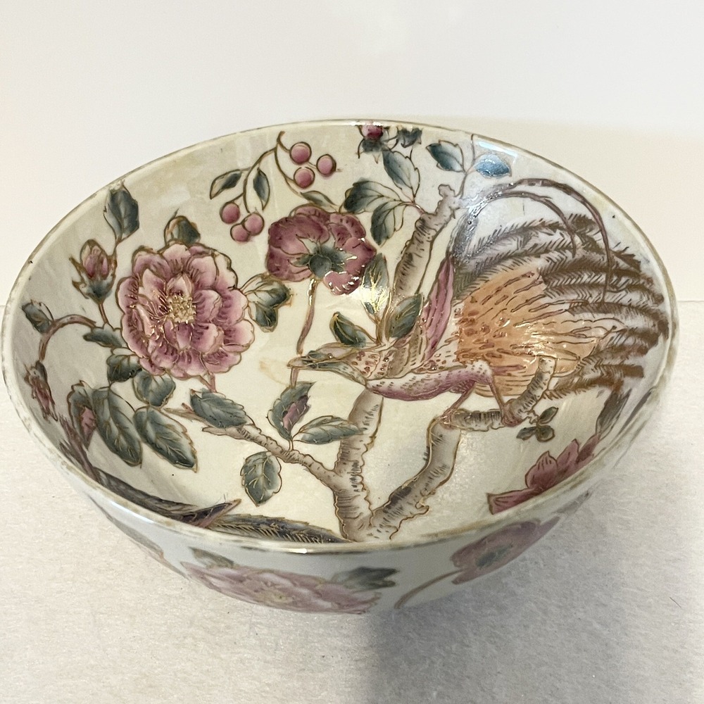 Toyo Trading Co Ornate Decorative Centerpiece Bowl Texture Gold Accent 3.5x8" - Picture 5 of 13